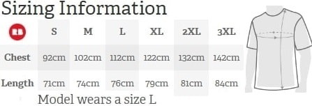 Classic T-Shirts sizing information