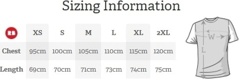 Graphic T-Shirts sizing information
