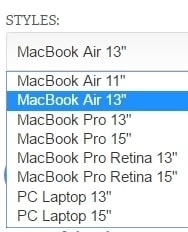 Laptop skins options