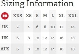 Pencil skirt sizing information