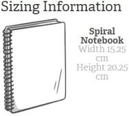 Spiral Notebook sizing information