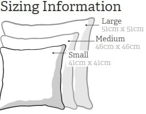 Throw Pillow sizing information