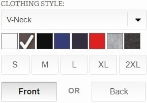 V Neck T-Shirts colour options