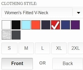 Women's Fitted V-Neck T-Shirts color options